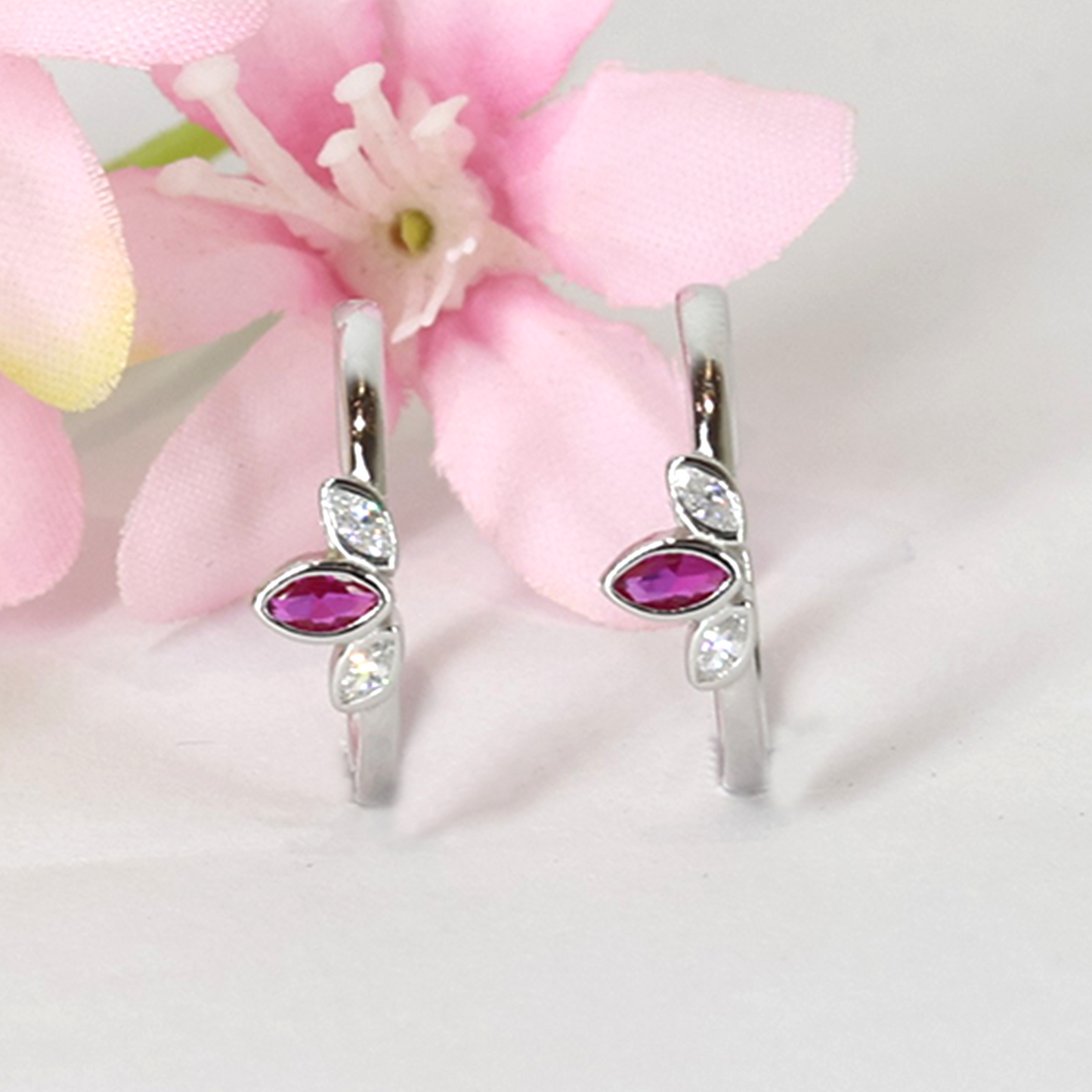 Silver Pink crown Toe ring