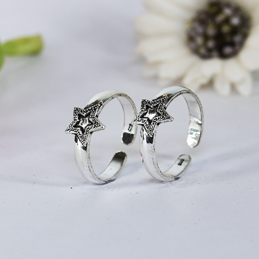 Silver Star Shine Toe Ring