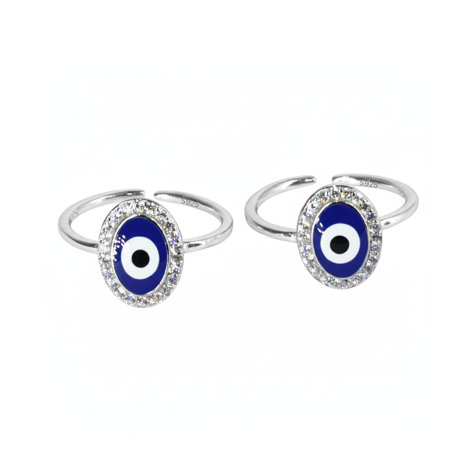 Silver Blue Evil Eye Sterling Silver Toe Ring