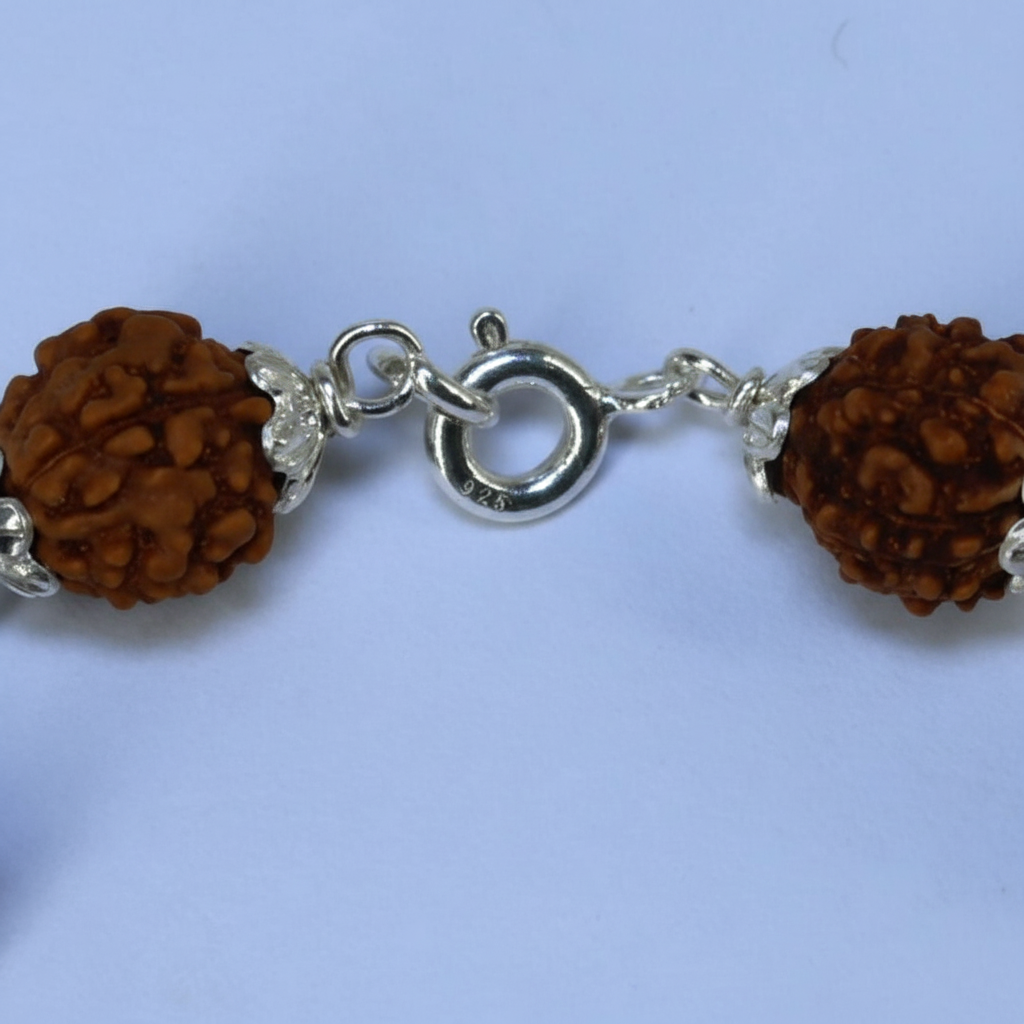 Silver Premium Classic Rudraksh High Polish Bracelet