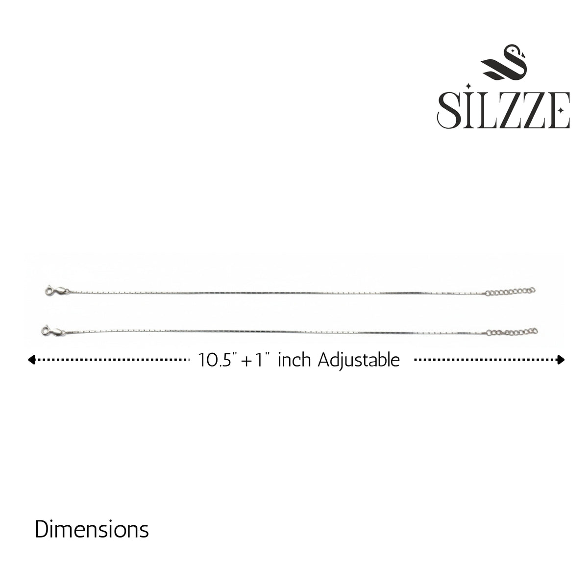 Silver Slender Snake Chain Anklet For Her