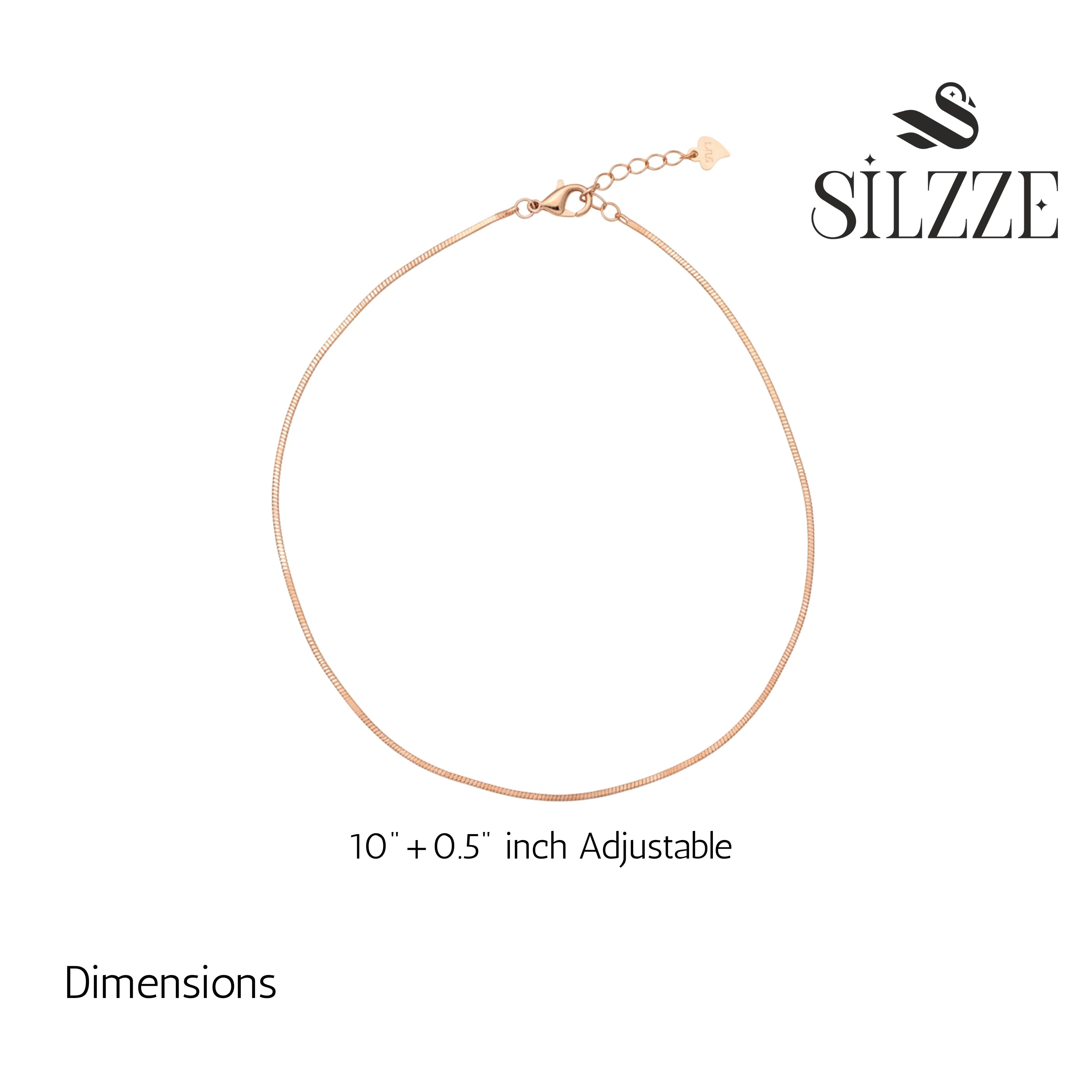 Rose gold Premium serpentine Chain Anklet for her