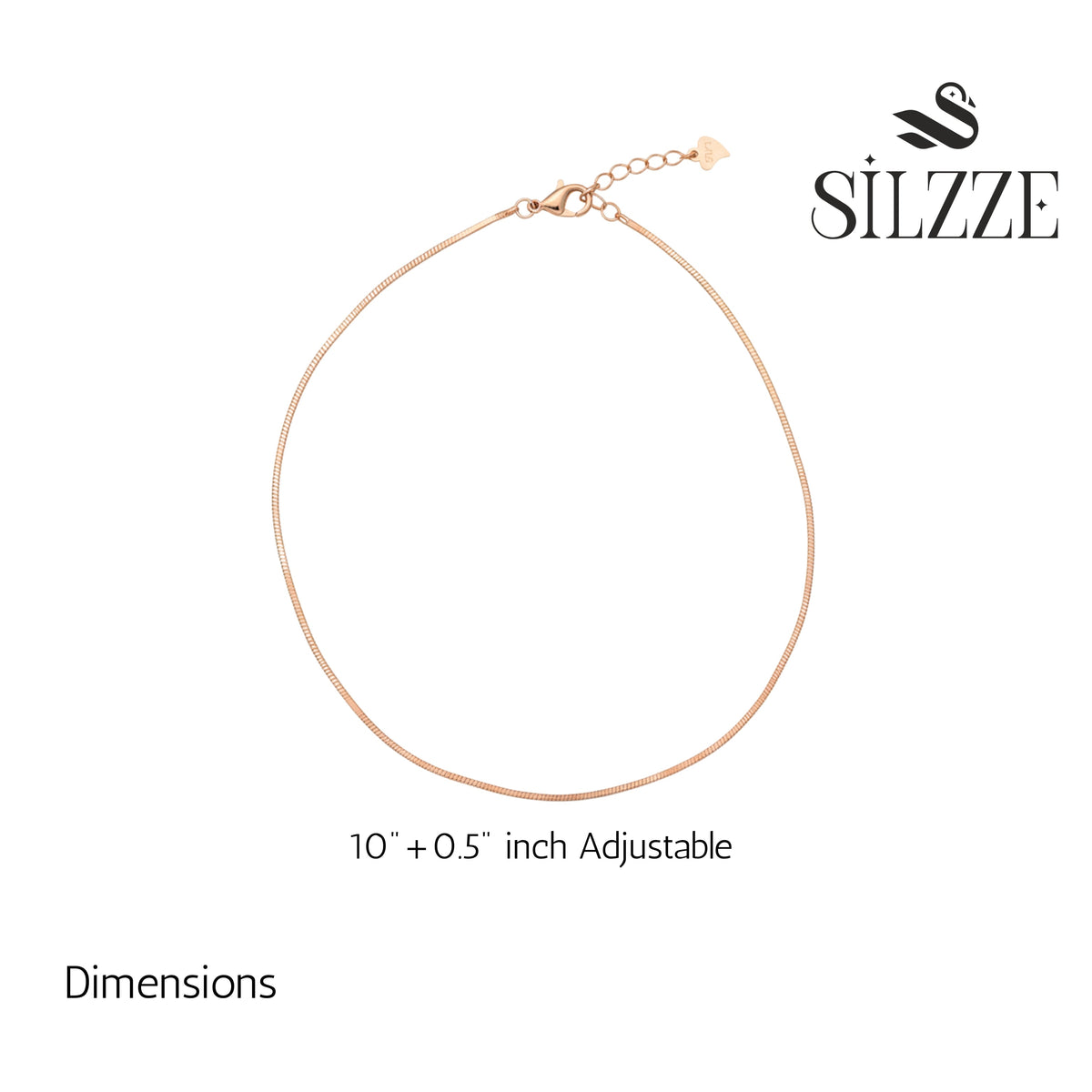 Rose gold Premium serpentine Chain Anklet for her