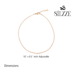 Rose gold Premium serpentine Chain Anklet for her