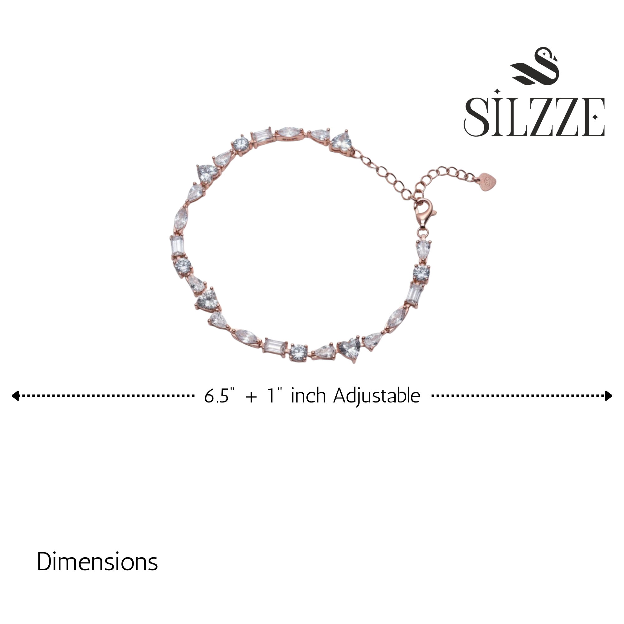 Rose Gold Miniature Designer Hand Bracelet