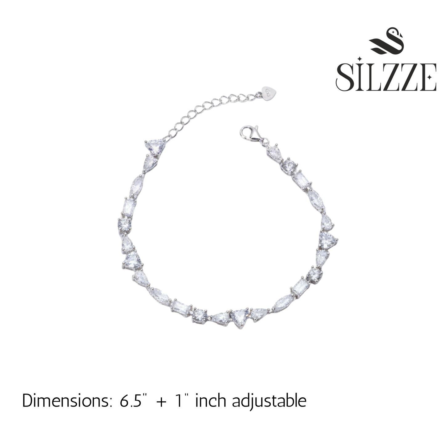 Silver Miniature Designer Hand Bracelet