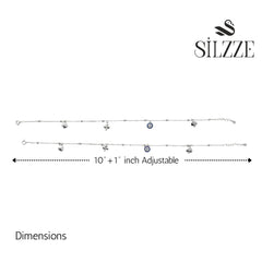 Silver Ace of spades anklet for her