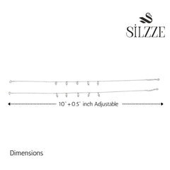 Silver zirconia Diamond Claws anklet for her