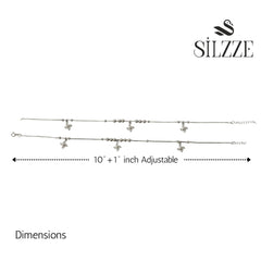 Silver Star charm Anklets