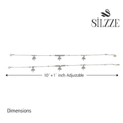 Silver Sparking Tree of life Anklet