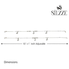 Silver Graceful Swan Anklet for her