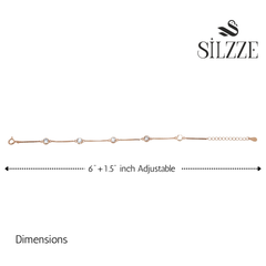 Rose gold Diamond (CZ) Dangler Bracelet