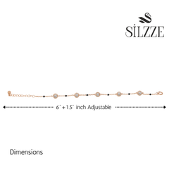 Rose gold Disco ball Chain Bracelet for her