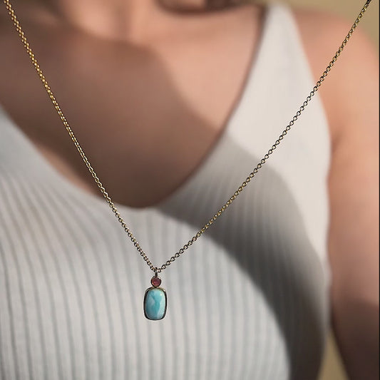 Radiant Rectangle 925 Pure Silver Necklace