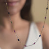 Multicolored Gemstone Two tone Sterling Silver chain