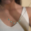 Classic 925 Silver Gemstone Drop Necklace