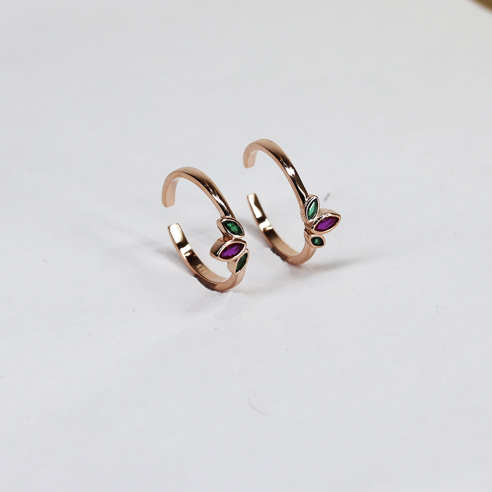 Rose Gold Crown Toe Ring
