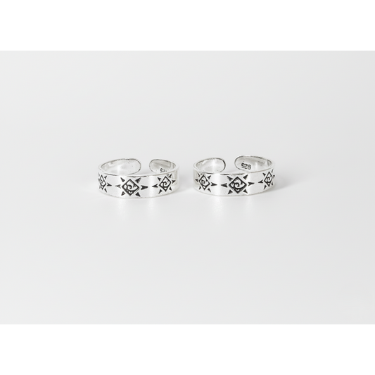 Silver Beach and sun  Aesthetic Toe ring