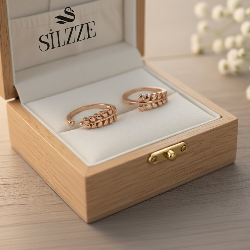Rose Gold Leaf Toe Ring