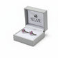 Silver Pink Oxidized Heritage Toe Rings