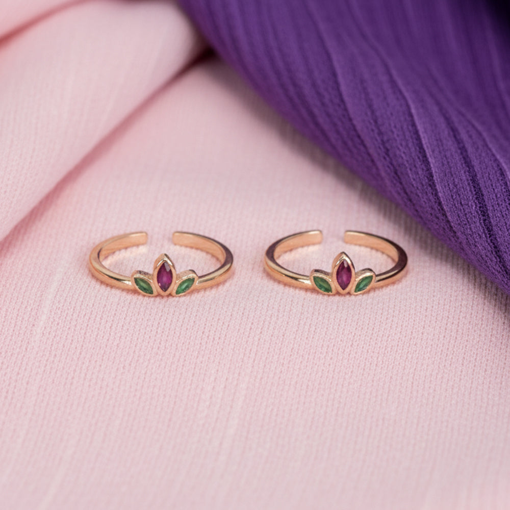 Rose Gold Crown Toe Ring