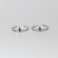 Silver Blue crown Toe ring