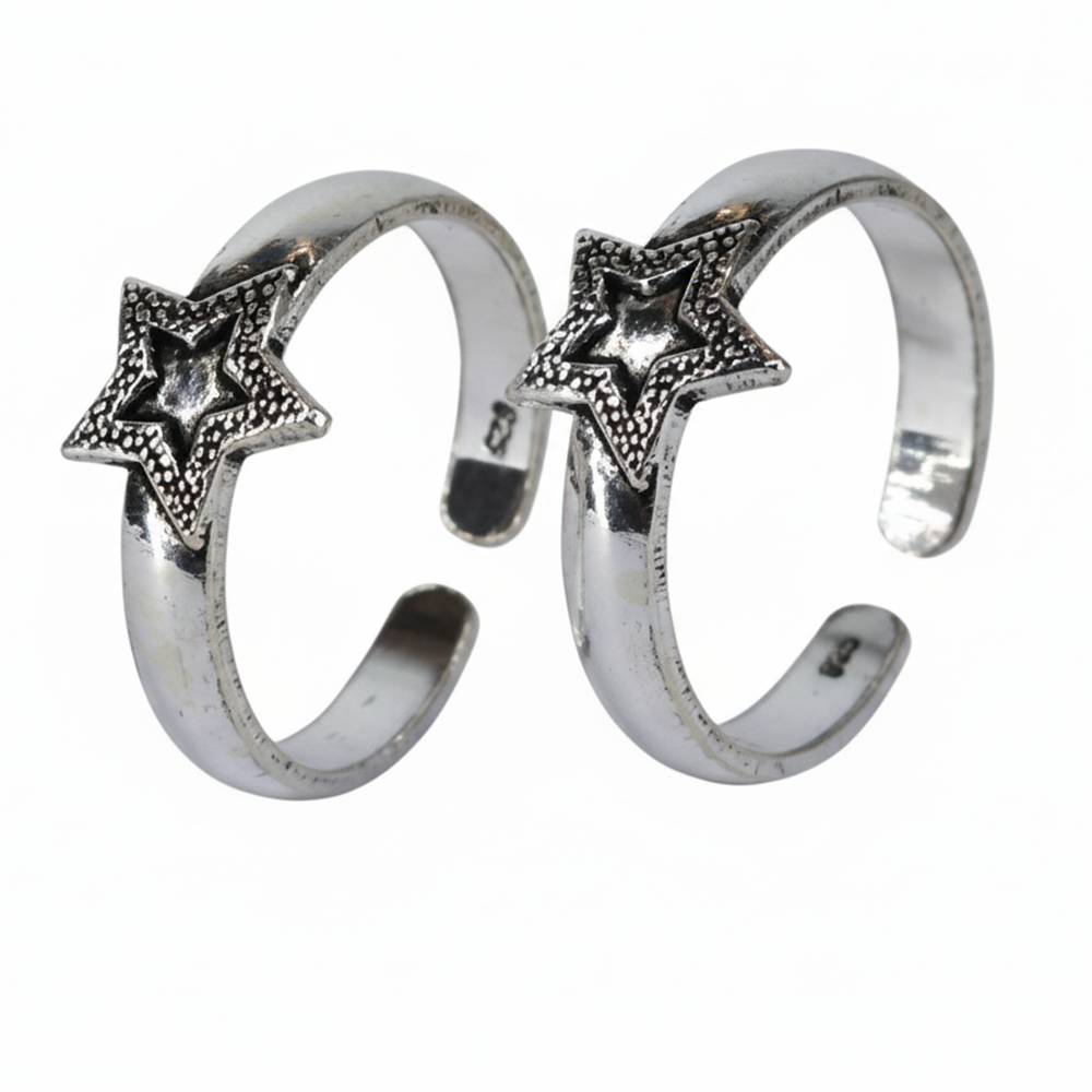 Silver Star Shine Toe Ring