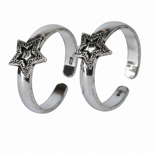 Silver Star Shine Toe Ring