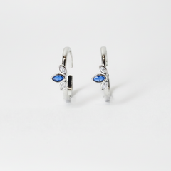 Silver Blue crown Toe ring