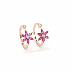 Rose Gold Blooming Flower Toe Ring