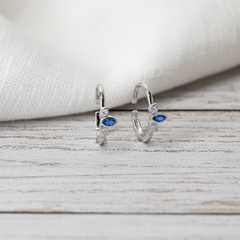 Silver Blue crown Toe ring