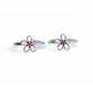 Silver Pink Flower Toe Ring