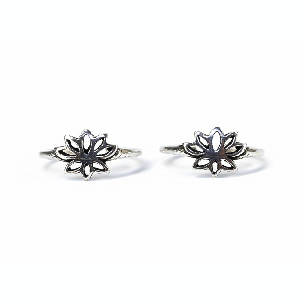 Silver Blossoming Lotus Toe ring