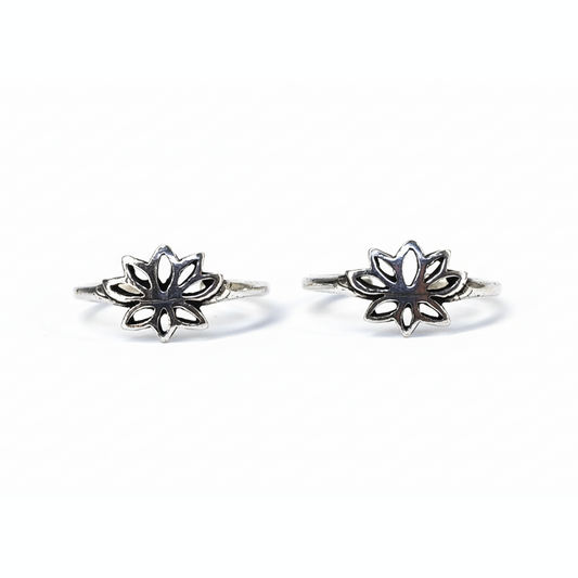 Silver Blossoming Lotus Toe ring