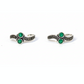 Silver Garland Green Toe Ring
